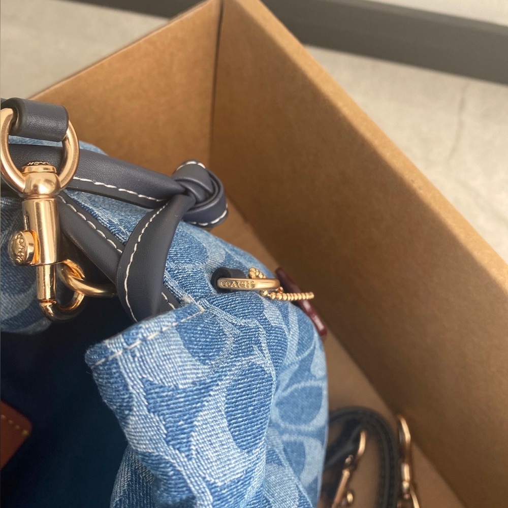 Coach Denim Cloud Bag Crossbody Handbag - Picture 8 of 9